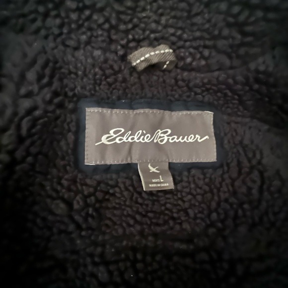 Eddie Bauer Men’s L Navy Blue Winter Jacket - Picture 8 of 9